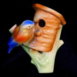 1920's Czechoslovakia Birdhouse Porcelain Wall Hanging